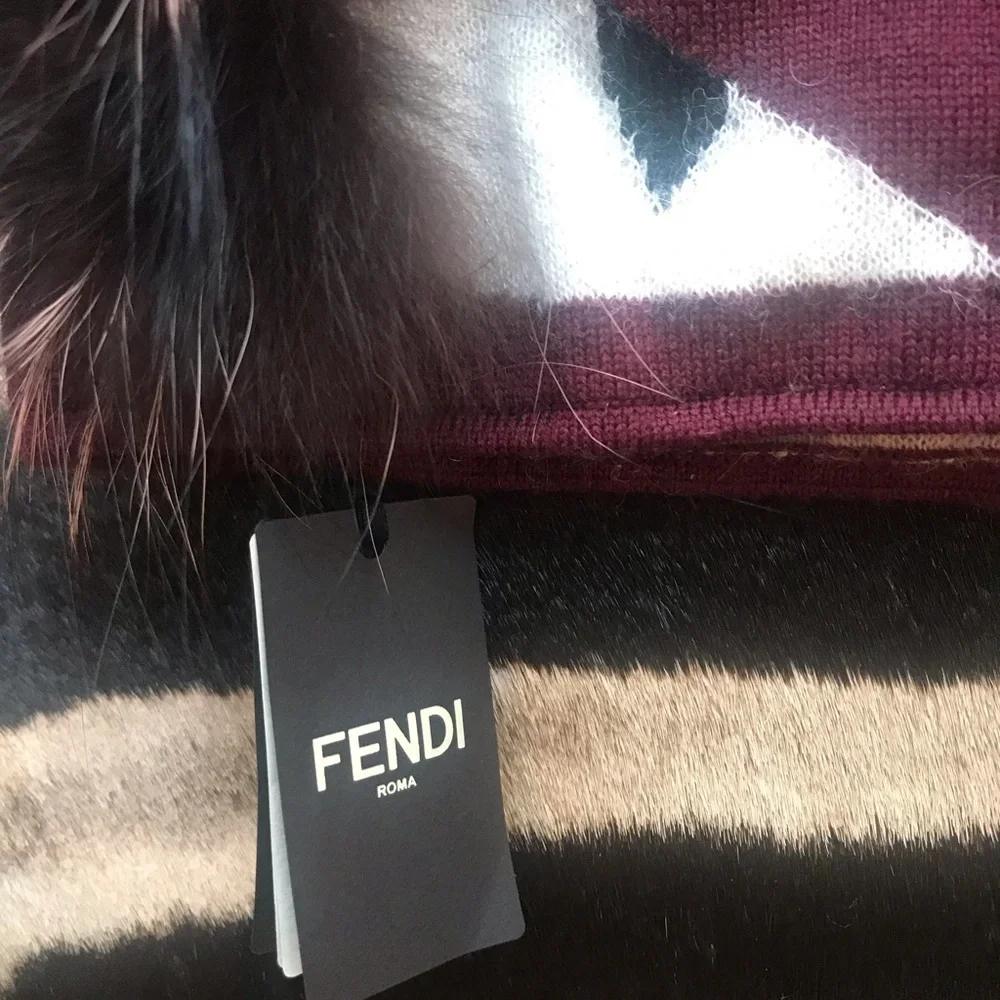 NWT Fendi monster Beenie hat fur - Picture 4 of 6